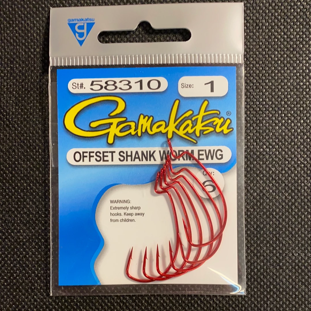 Gunarama Hooks And Sinkers Gamakatsu 1 Offset Shank Worm EWG 1 Gunarama Hooks And Sinkers Gamakatsu 1 Offset Shank Worm EWG