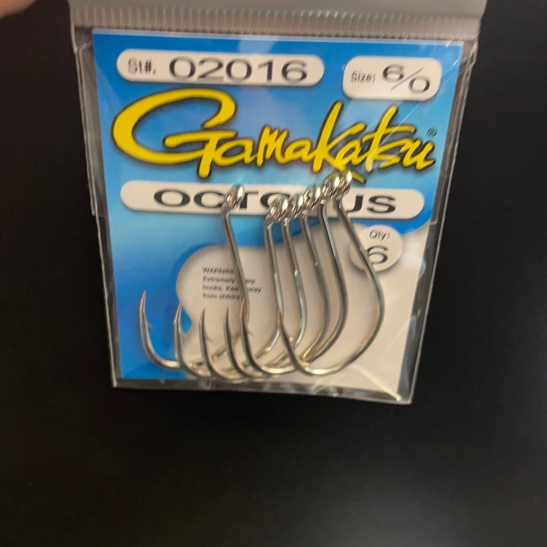 Gunarama Gamakatsu Octopus 6/0 Nickel Hooks And Sinkers 1 Gunarama Gamakatsu Octopus 6/0 Nickel Hooks And Sinkers