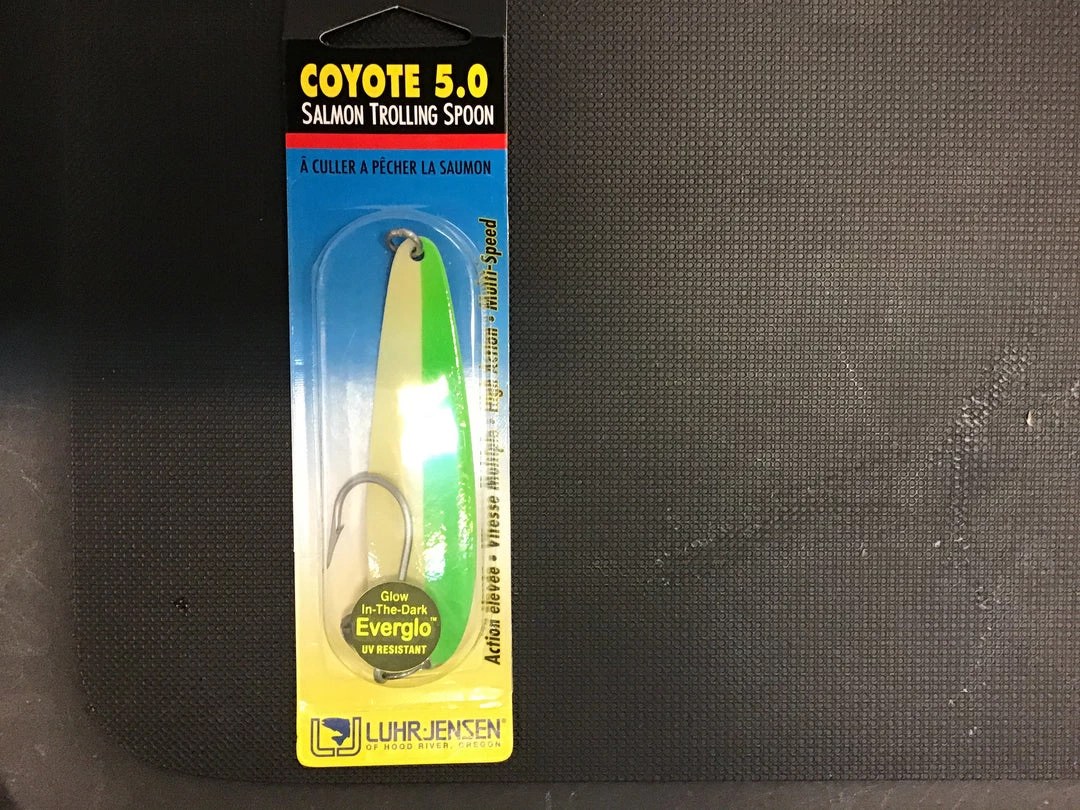 Gunarama Trolling Spoons Coyote 5.0 Green Glow 1 Gunarama Trolling Spoons Coyote 5.0 Green Glow