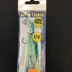Gunarama Delta Tackle 4.5 Rigged Squid (UV / Blue Green)