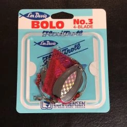 Gunarama Les Davis Bolo Flex-i-Troll 4 Blade # 3 Nickel/Silver Prism-Lite Lake Trolls/Inline Flashers