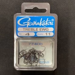 Gunarama Hooks And Sinkers Gamakatsu Silver Treble Ewg Size 4
