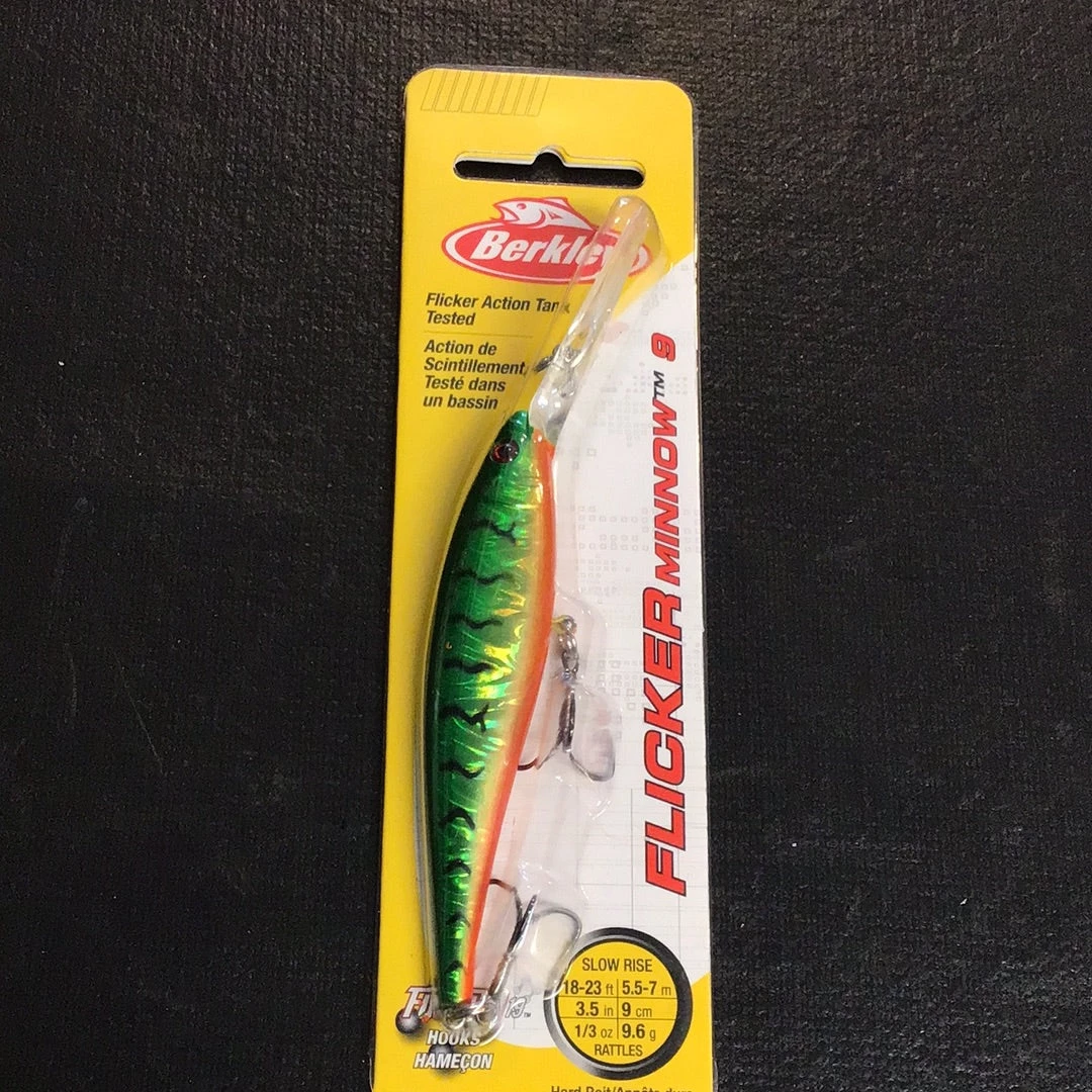 Berkley Flicker Minnow 9 Slick Fire Tiger Berkley Flicker Shad’s 1 Berkley Flicker Minnow 9 Slick Fire Tiger Berkley Flicker Shad’s