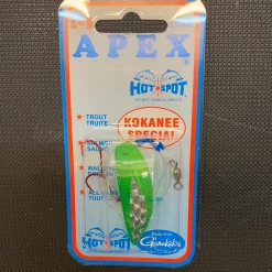 Gunarama Hot Spot Apex Lures Apex 1.5 Kokanee Special #87K (Florescent Green)