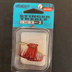 Gunarama Owner Stinger Treble Size 2 Red Hooks And Sinkers