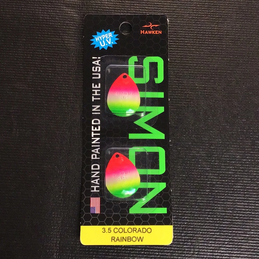 Hawken / Simon Salmon Spinners Simon 3.5 Colorado Blade Rainbow 1 Hawken / Simon Salmon Spinners Simon 3.5 Colorado Blade Rainbow