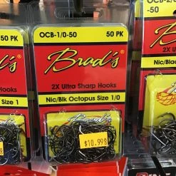 Gunarama Hooks And Sinkers Brads Nic/blk Octopus Size 1/0