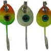 Gunarama Ice Fishing Tackle HT Hot Bite Lures Fish Eye Micro Jigs Glo #8 (3PK)
