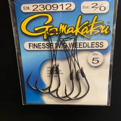 Gunarama Hooks And Sinkers Gamakatsu 2/0 Finesse W.G Weedless