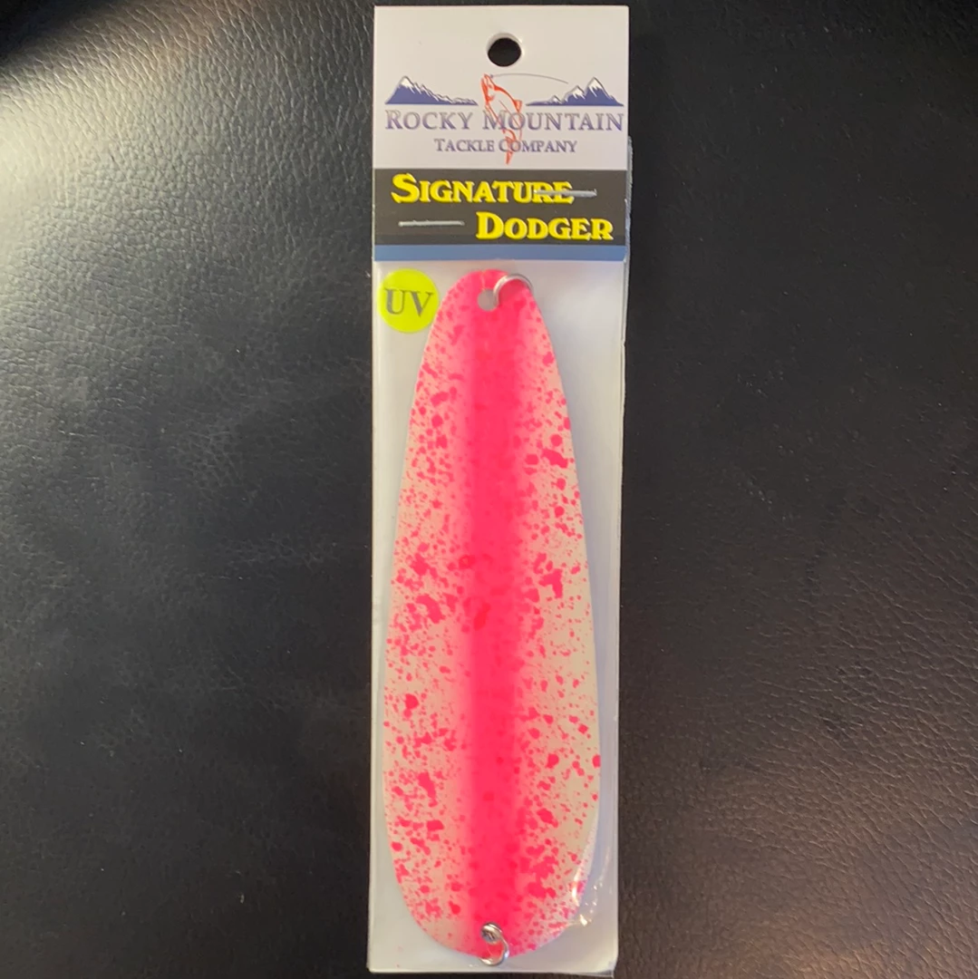 Rocky Mountain Tackle 5.5 UV Pink Splatter Dodgers 1 Rocky Mountain Tackle 5.5 UV Pink Splatter Dodgers