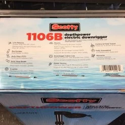 Scotty DepthPower 1106B Electric Downrigger W/ 300FT 200lb Braid, Swivel Mount Included. Downriggers, Divers, Planer Boards