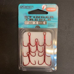 Gunarama Hooks And Sinkers Owner 4 Stinger Treble Red