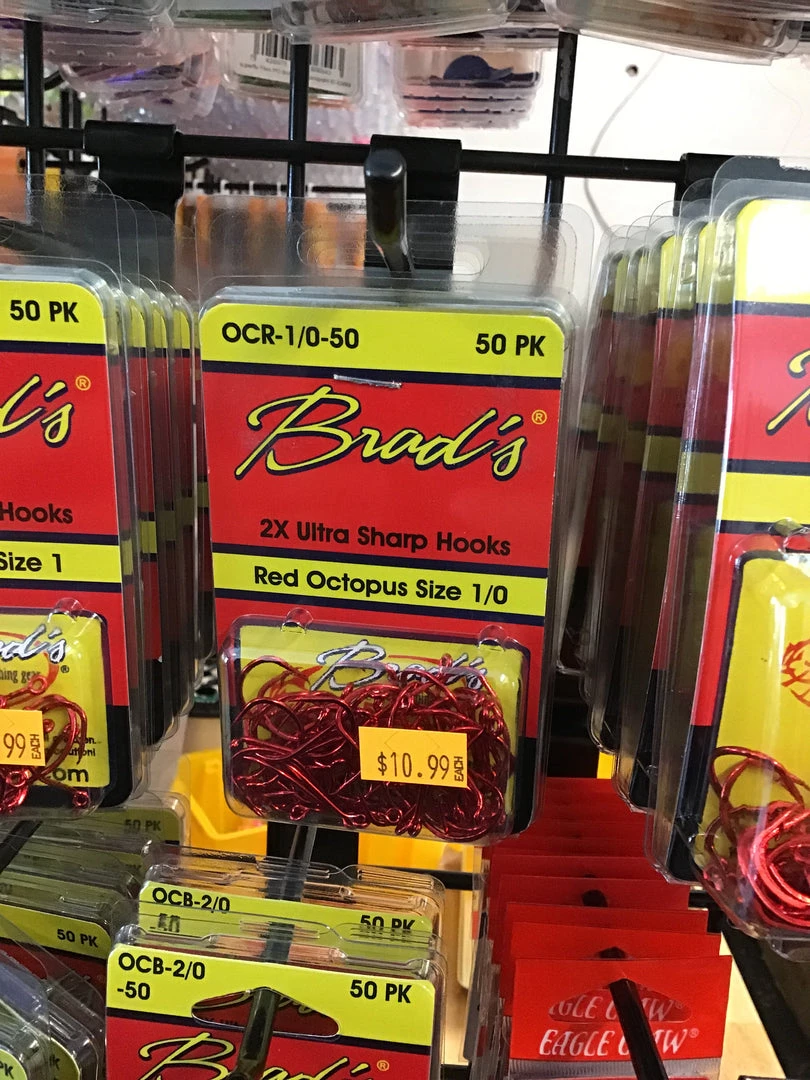 Gunarama Brads Red Octopus Size 1/0 Hooks And Sinkers 1 Gunarama Brads Red Octopus Size 1/0 Hooks And Sinkers