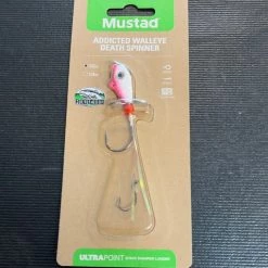 Gunarama Mustad Addicted Walleye Death Spinner 1/2oz Pink/white Walleye Lures