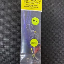 Mike's Trout & Salmon Flies Mike's Black & Purple / Red Beard