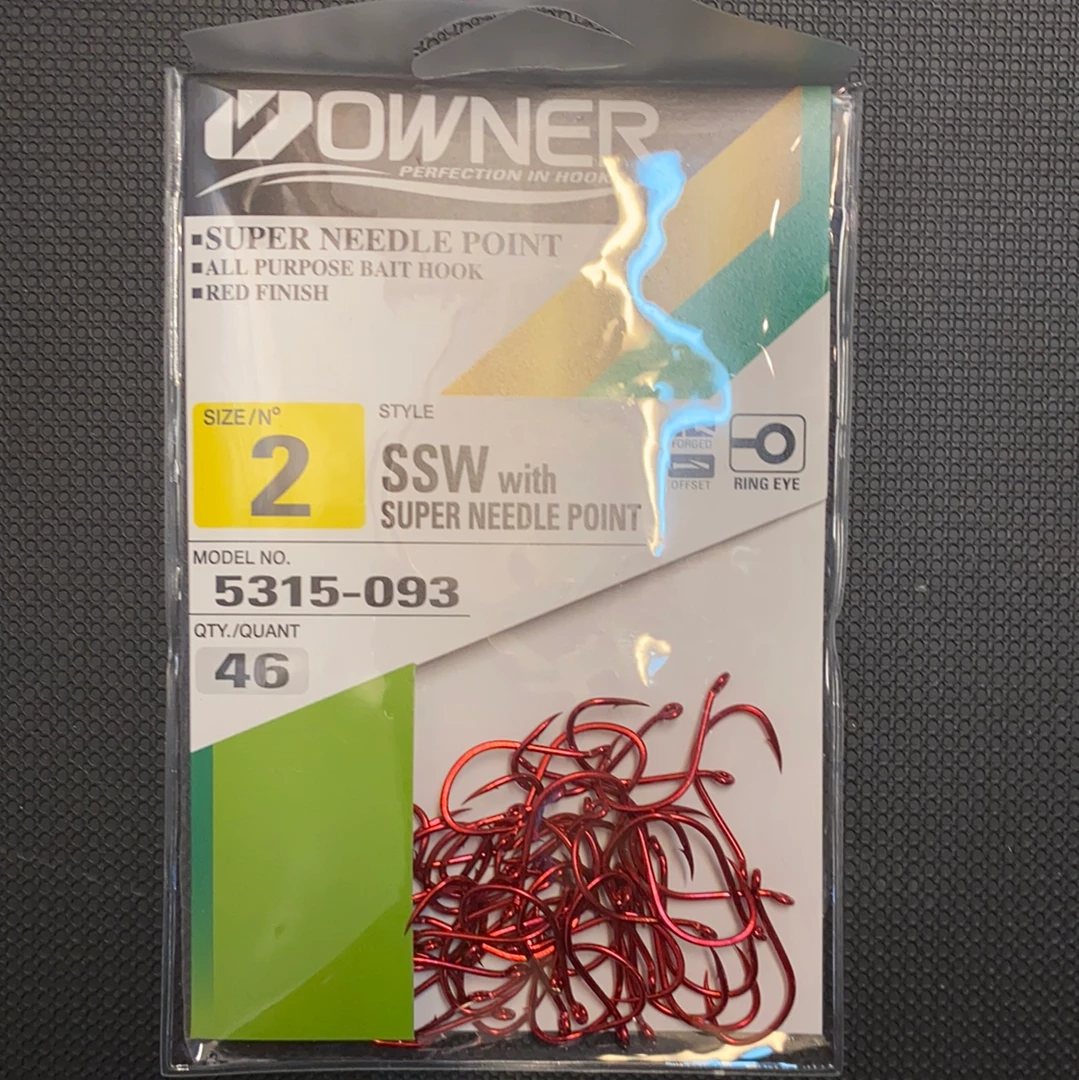 Gunarama Owner 2 Red Super Needle Point Hooks And Sinkers 1 Gunarama Owner 2 Red Super Needle Point Hooks And Sinkers