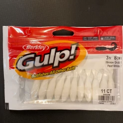 Gunarama Gulp 3" Minnow Grub Pearl/White Plastic’s