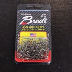 Gunarama Brads Duo Lock Snaps Size 4 60lb (50PK) Hooks And Sinkers