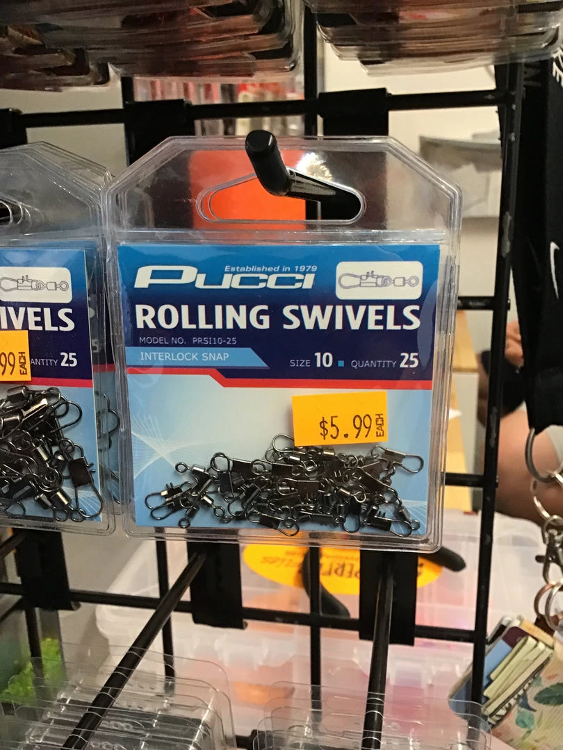 Gunarama Hooks And Sinkers Pucci Rolling Swivels Size: 10 Product #PRSI10-25 1 Gunarama Hooks And Sinkers Pucci Rolling Swivels Size: 10 Product #PRSI10-25