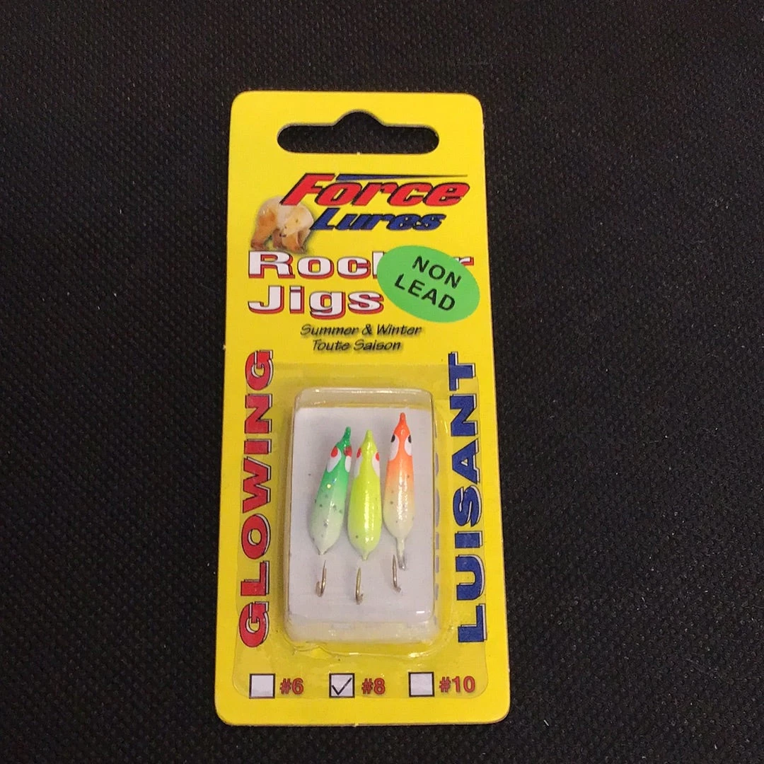 Gunarama HT Force Lures Rocker Jigs Non-Lead Glow #8 (3pk) Ice Fishing Tackle 1 Gunarama HT Force Lures Rocker Jigs Non-Lead Glow #8 (3pk) Ice Fishing Tackle