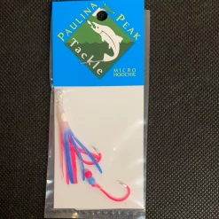 Paulina Peak Tackle Soft Baits Micro Hoochie Cotten Candy UV Glow Premium