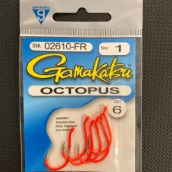 Superfly Flies Gamakatsu Octopus Fluorescent Red Size 1 Hooks And Sinkers