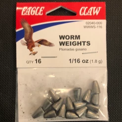 Gunarama Worm Weights 1/16oz Hooks And Sinkers