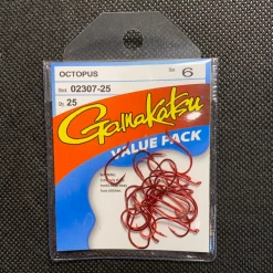 Gunarama Hooks And Sinkers Gamakatsu Size 6 (Red) Value Pack