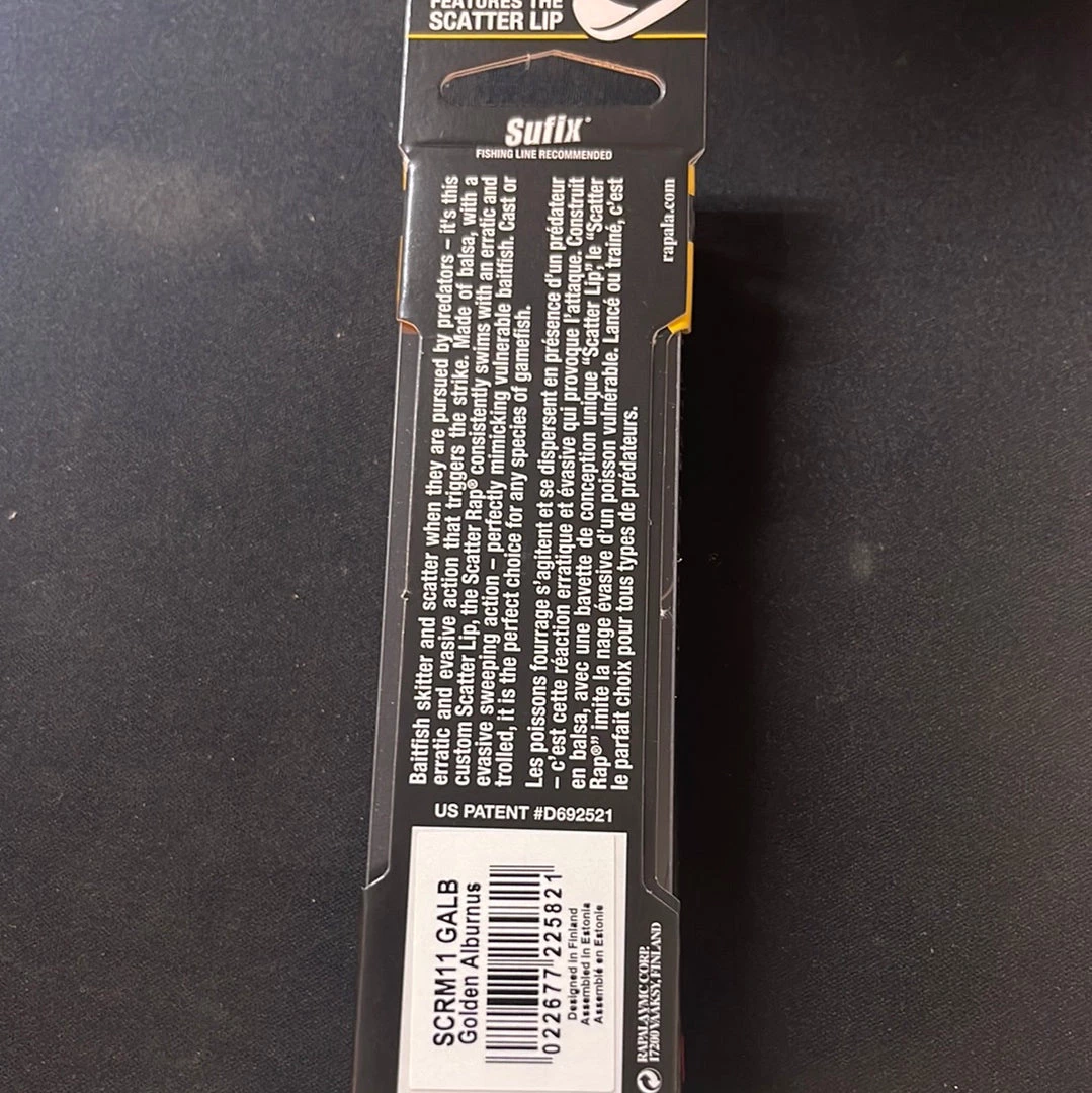 Superfly Flies Rapala Scatter Rap Minnow (golden Alburnus) 2 Superfly Flies Rapala Scatter Rap Minnow (golden Alburnus)