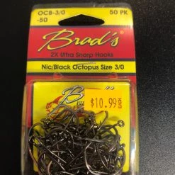 Gunarama Hooks And Sinkers Brads Nic/blk Octopus Hooks Size 3/0