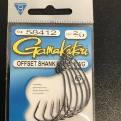 Gunarama Gamakatsu Offset Worm Hook Size 2/0 Hooks And Sinkers