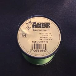 Ande Tournament 16# Green 1/4# Spool Fishing Line
