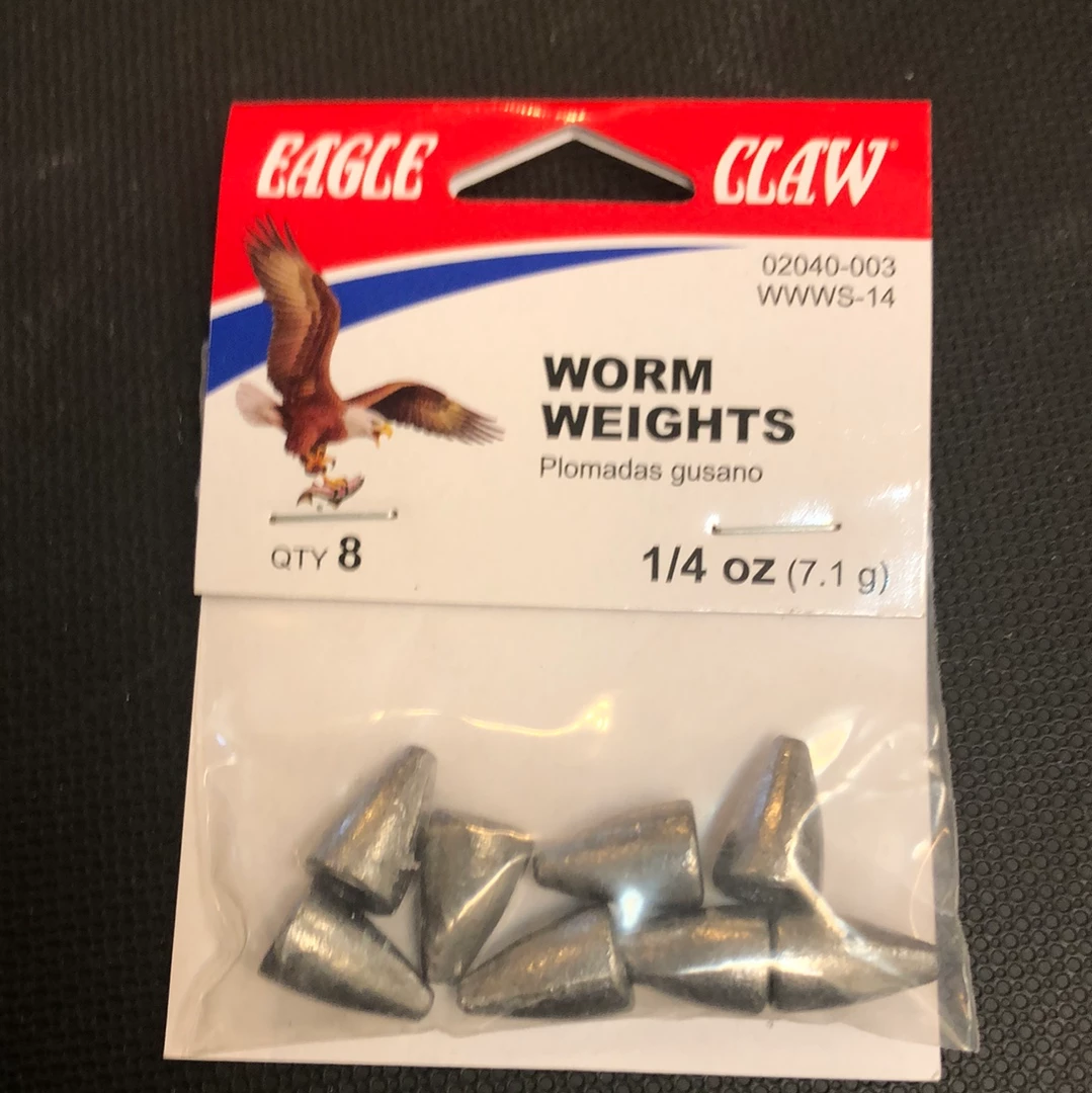 Gunarama Hooks And Sinkers Worm Weights 1/4oz 1 Gunarama Hooks And Sinkers Worm Weights 1/4oz