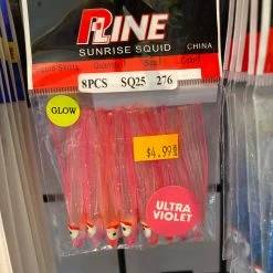 Gunarama Pline 2.5 Squid (pink UV Glow) Soft Baits