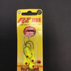 Superfly Flies RZ Jigs 1/4oz Chartreuse Hooks And Sinkers