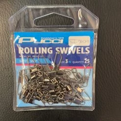 Gunarama Hooks And Sinkers Pucci Rolling Swivels Size 3 Safty Snap 25pk
