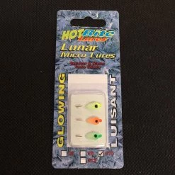 Gunarama HT Hot Bites Lunar Micro Lures Glow #10 (3PK) Ice Fishing Tackle