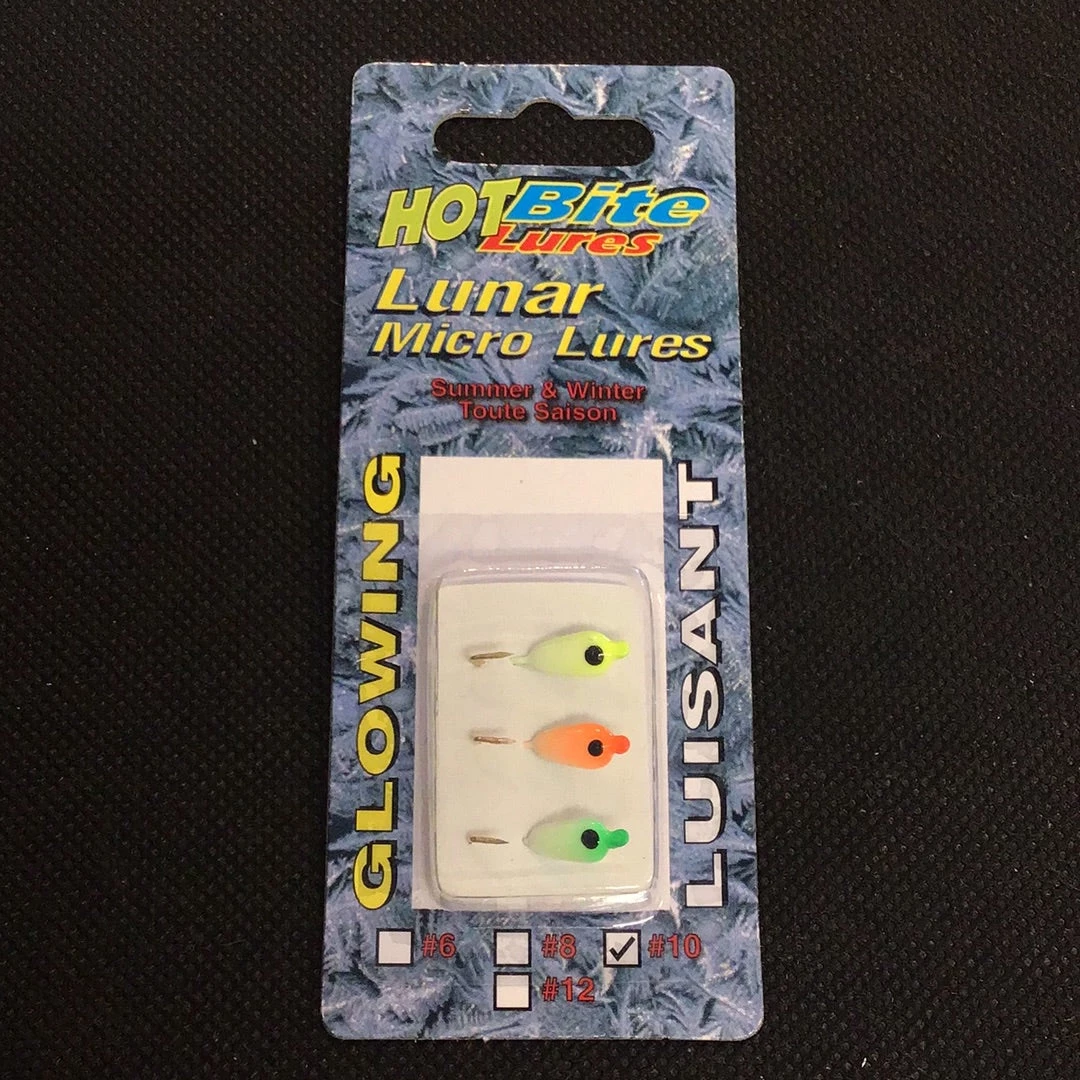 Gunarama HT Hot Bites Lunar Micro Lures Glow #10 (3PK) Ice Fishing Tackle 1 Gunarama HT Hot Bites Lunar Micro Lures Glow #10 (3PK) Ice Fishing Tackle