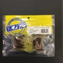 Gunarama Soft Baits Kalin’s 3” Triple Pumkin/ Chartreuse