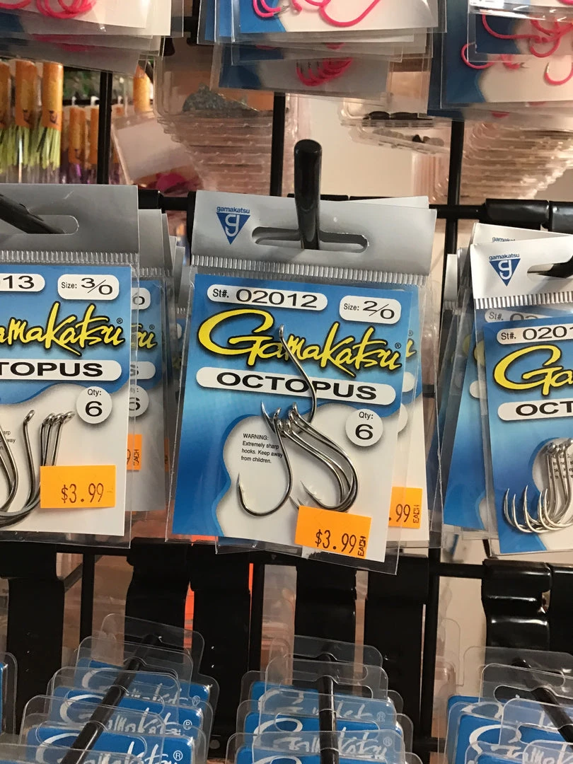 Gunarama Gamakatsu Octopus Silver Size 2/0 Hooks And Sinkers 1 Gunarama Gamakatsu Octopus Silver Size 2/0 Hooks And Sinkers