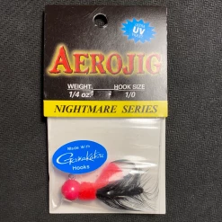 Gunarama Aero Jig 1/4oz Pink/Black Steelhead Gear