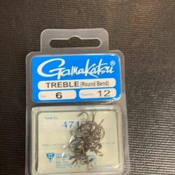 Gunarama Hooks And Sinkers Gamakatsu #6 Round Bend Treble