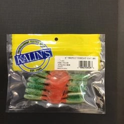 Gunarama Soft Baits Kalin’s 3” Triple Threat Grubs Fire Tiger